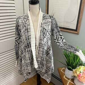 Anthropologie Tiny Sweater Womens Large Mazarine Cardigan Open Relaxed Boho Chic